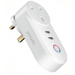 Porodo Smart Wifi Plug with Dual USB Charge