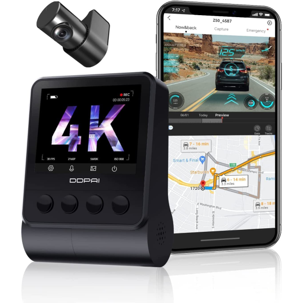 DDPAI Z50 GPS 4K Front & Rear Dash Camera