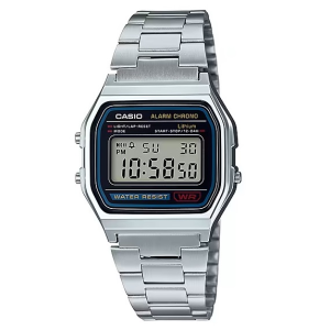 Casio A158WA-1DF Vintage Silver Stainless Steel Metal Watch