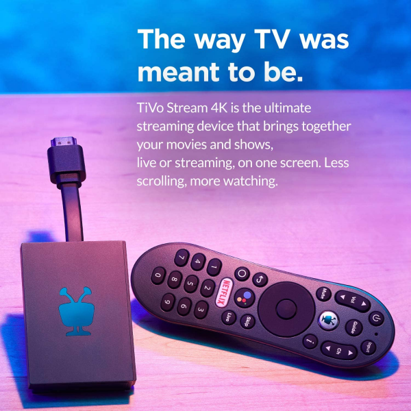 TiVo Stream 4K  Android TV Streaming Media Player with Dolby Atmos