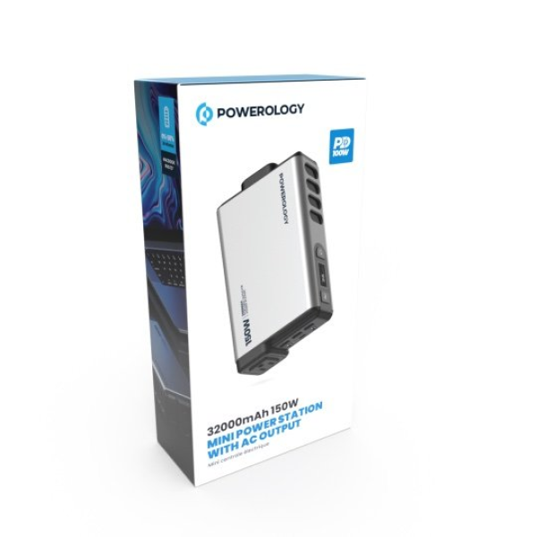 Powerology Mini Power Station 32000mAh with AC Output 150W