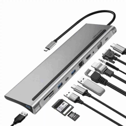 Vention 12-in-1 USB-C Multi-function Docking Station - THSHC