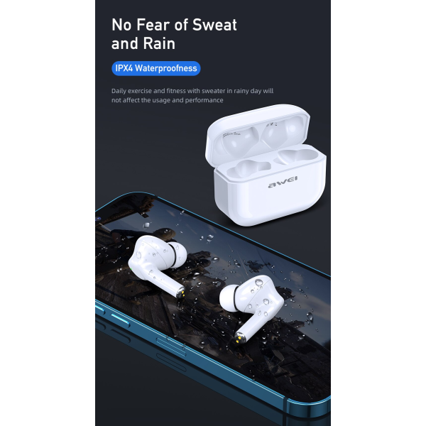 Awei TA1 ANC Active Noise Cancellation Earbuds TWS Wireless Earbuds