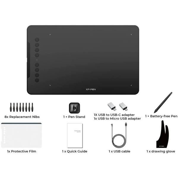 XP-PEN Deco 01 V2 10 inch Graphics Drawing Tablet 