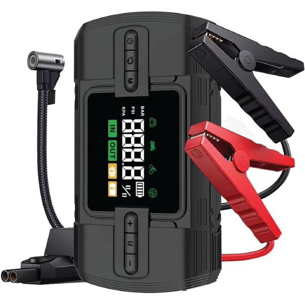 Green Lion 12V Jump Starter & Air Compressor 12000A