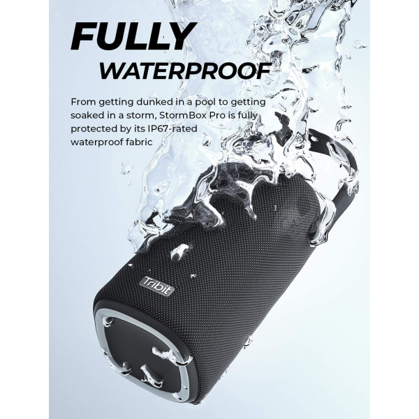 Tribit StormBox Pro 360° Portable Bluetooth Speaker - Black