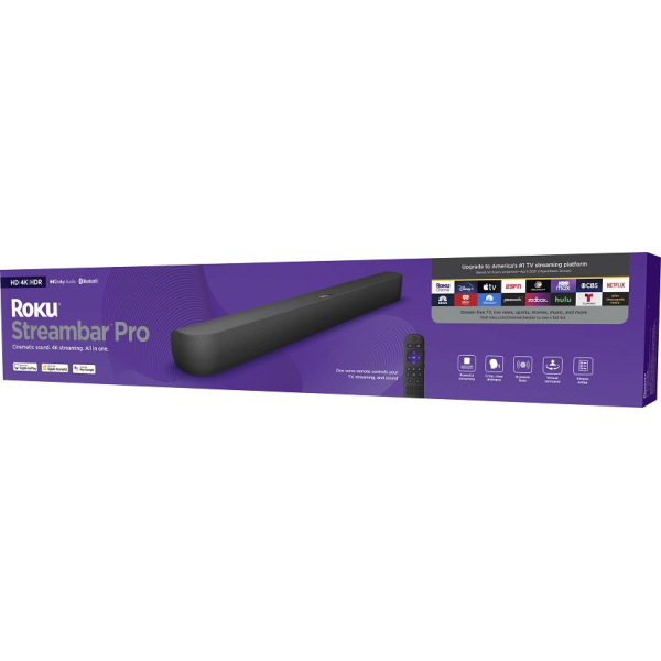 Roku Streambar Pro 4K HDR Streaming Player & Soundba