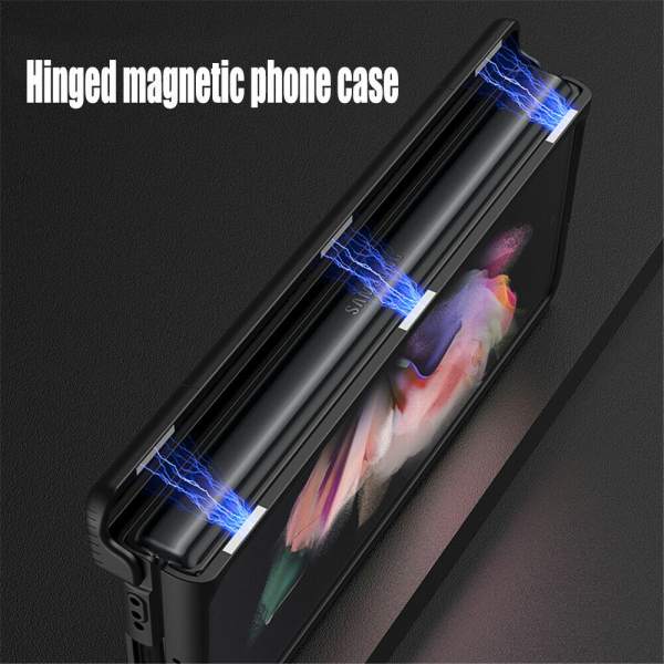 GKK Magnetic Stand Hinged Armor Glass Screen Case For Samsung Galaxy Z Fold 4 5G