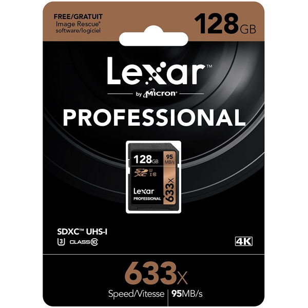 Lexar 633x 128GB SDXC UHS-I/U3 Card