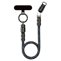 ROCK Phone Lanyard USB-C to USB-C Cable 60W 30cm