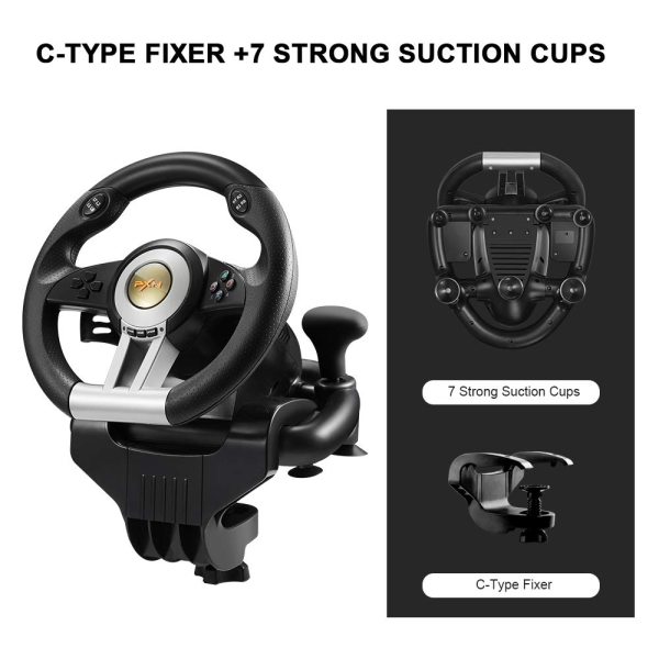 PXN V3II Racing Steering Wheel with Pedals for Playstation & Xbox