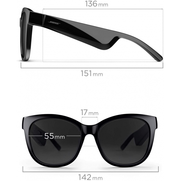 Bose Frames Soprano - Cat Eye Polarized, Bluetooth Sunglasses with Mic