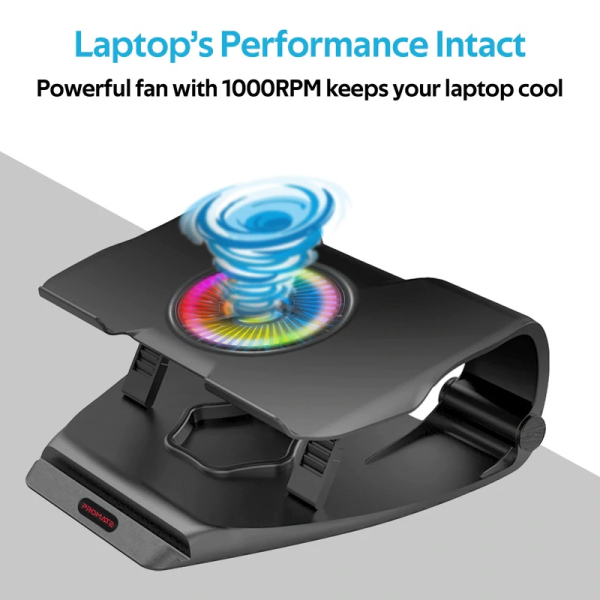 Promate FrostBase Superior Cooling Gaming Laptop Stand