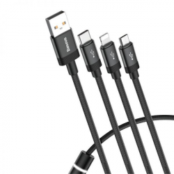 Baseus Data Faction USB Cable 3in1 Type C / Lightning / Micro 3,5A 1,2m 