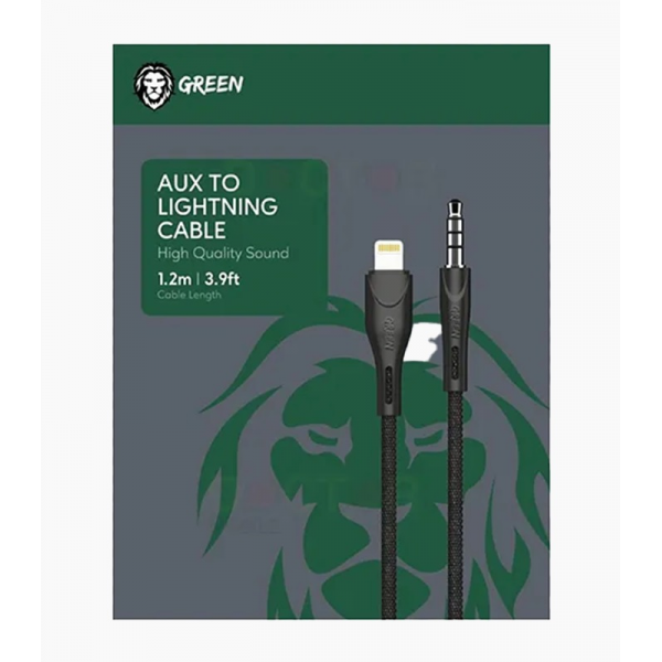 Green Lion Aux 3.5 To Lightning Cable 1.2M