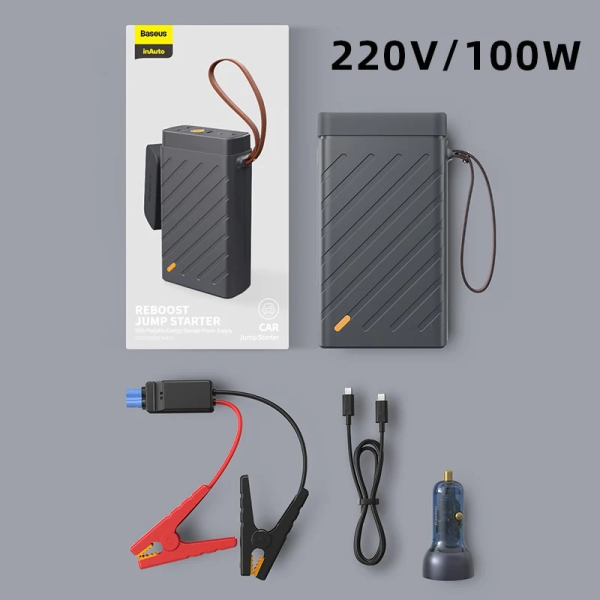 Baseus Reboost Jump Starter with Portable Energy Storage Power Supply 220V/100W(