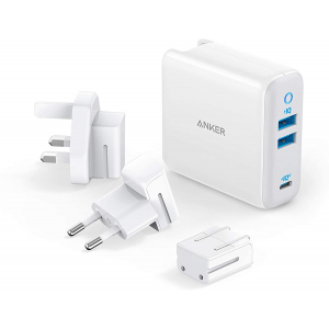 Anker PowerPort III 3-Port 65W Travel Charger with Plug Sets