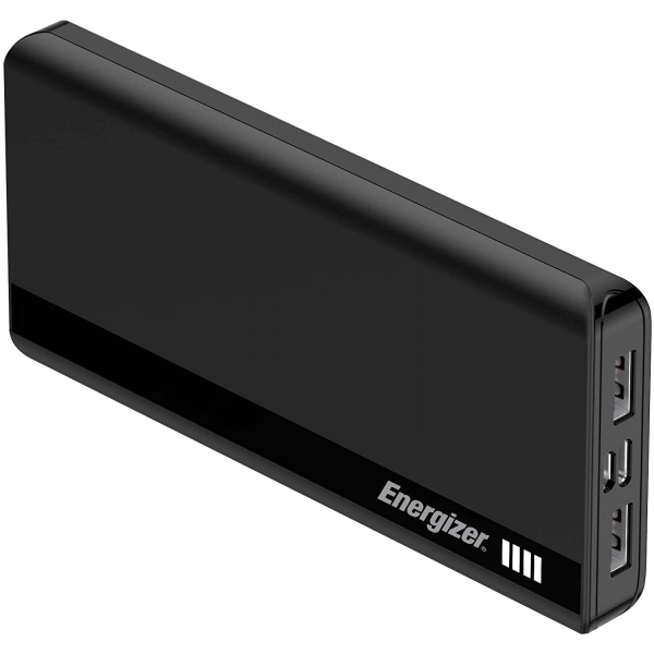 Energizer UE10054 10000mAh Fast Charging Dual Input -micro USB, Type-C Powerbank with Power Delivery 18W 