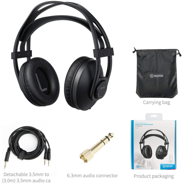 BOYA by-HP2 Professional Monitor Over Ear Headphones 