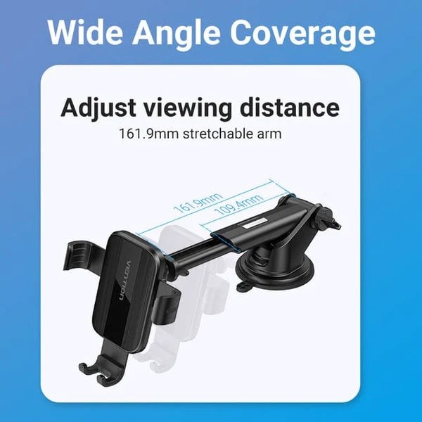 Vention Auto-Clamping Car Phone Mount With Suction Cup