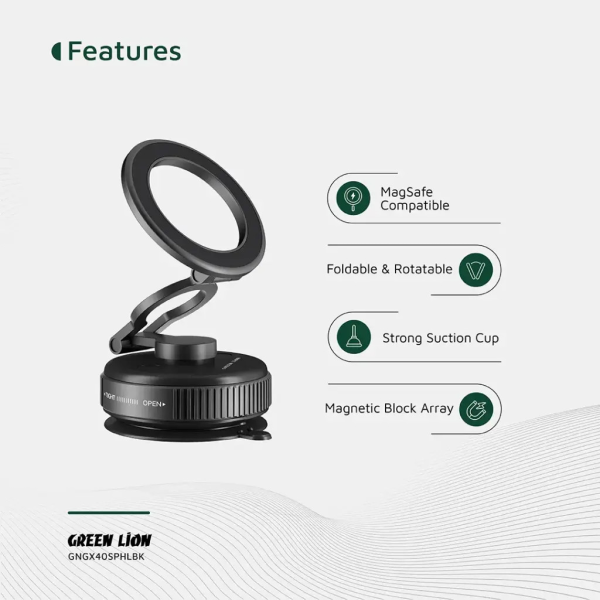 Green Lion GX-40 MagSafe Suction Phone Holder 