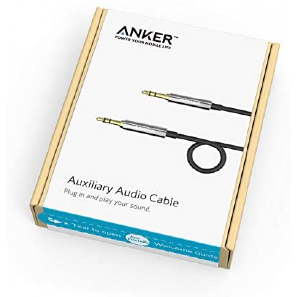 Anker Premium Auxiliary Audio Cable (4ft / 1.2m) – A7123 – Black