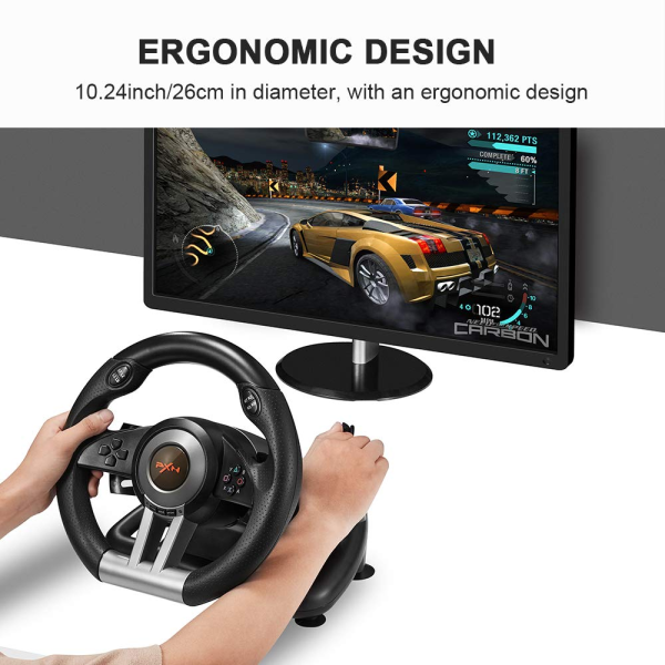 PXN V3II Racing Steering Wheel with Pedals for Playstation & Xbox