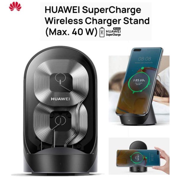 HUAWEI Supercharge Wireless Charger Stand (Max 40 W) with Adapter