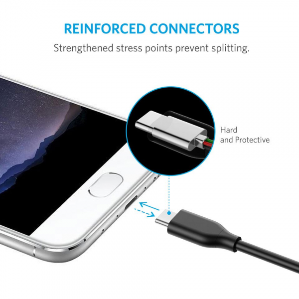 Anker PowerLine 3ft USB-C to USB 3.0 Cable - Black
