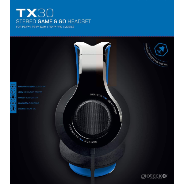 Gioteck TX-30 Stereo 'Game & Go' Wired Headset 