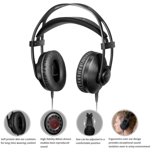 BOYA by-HP2 Professional Monitor Over Ear Headphones 