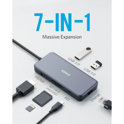 Anker PowerExpand+ 7-in-1 USB-C PD Media Hub – A8352