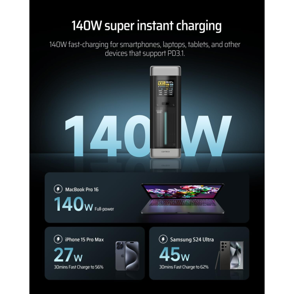 CUKTECH 20 Power Bank 25000mAh 210W MAX