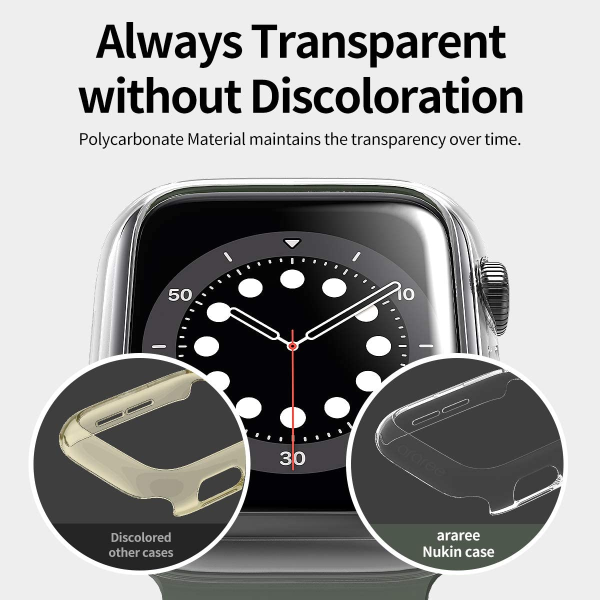 araree NUKIN Crystal Transparent Thin Cover for Apple Watch 6/SE/5/4 