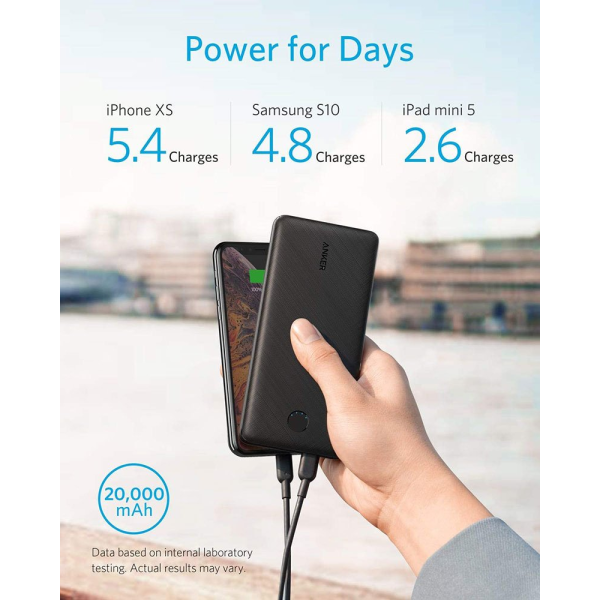 Anker PowerCore Metro Essential 20000mAh PD Portable Charger with USB-C Input & Output 