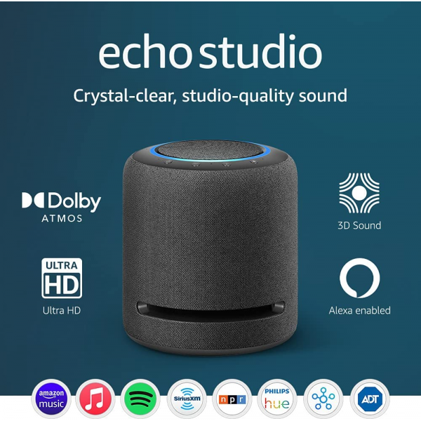 Amazon Echo Studio - High-fidelity smart speaker with 3D audio and Alexa 