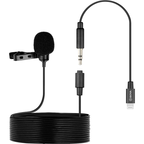 BOYA by-M2 Clip-on Lavalier Lightning Microphone for iOS