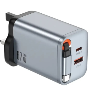 Green Lion GaN Premium UK Plug Wall Charger 67W