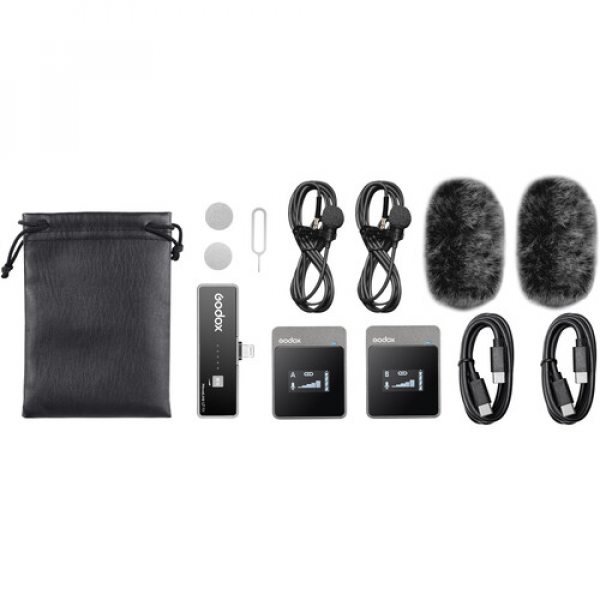 Godox MoveLink LT2 Compact 2-Person Digital Wireless Microphone with Lightning (2.4 GHz)
