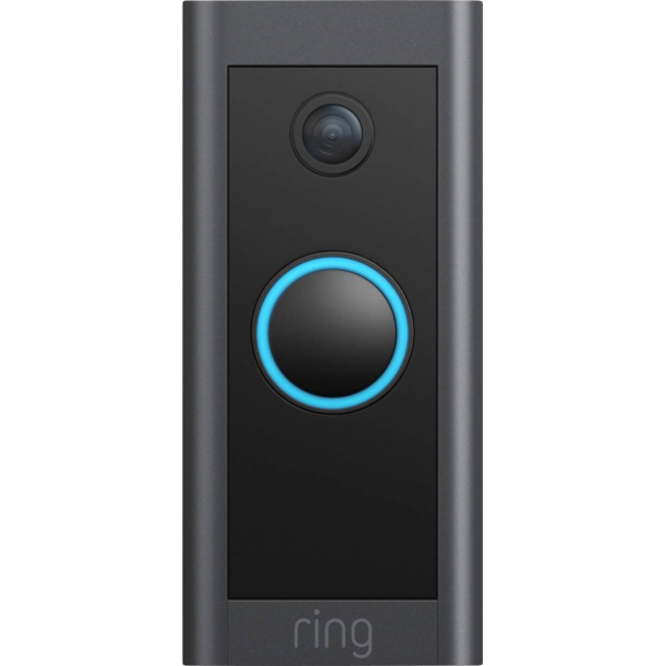 Ring Wi-Fi Video Doorbell - Wired - Black