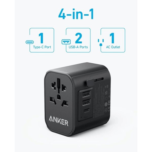 Anker 312 Outlet Extender 30W With 3 USB Ports 