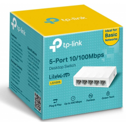 Tp-Link LS1005 5-Port 10/100Mbps Desktop Network Switch