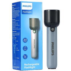 PHILIPS 2000mAh LED Rechargeable Flashlight 400 Lumens