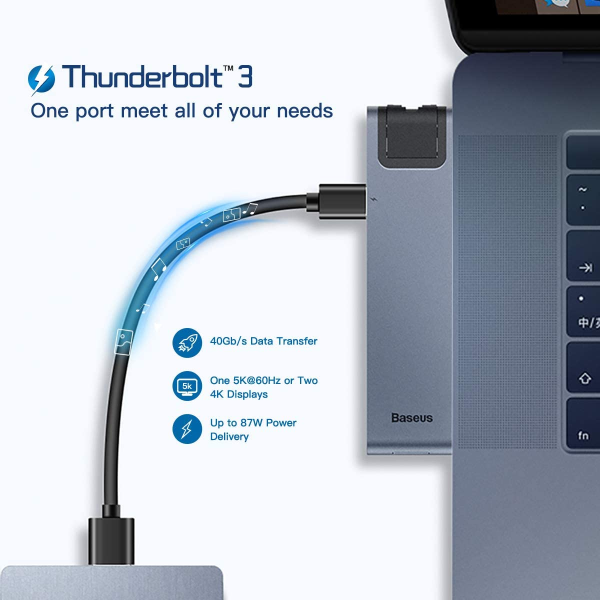 Baseus Thunderbolt C+ Pro 7-in-1 Smart Hub Docking Station