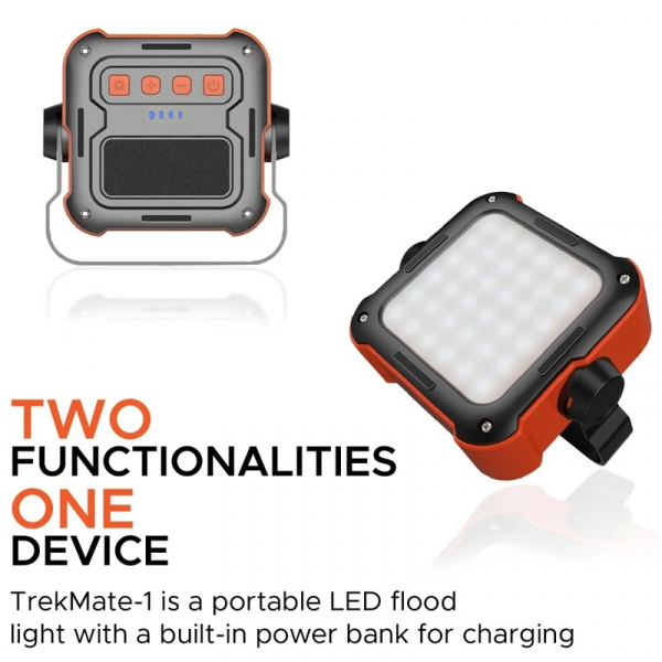 Promate Outdoor Portable LED Flood Light With 10,000mAh Built-in Power Bank
