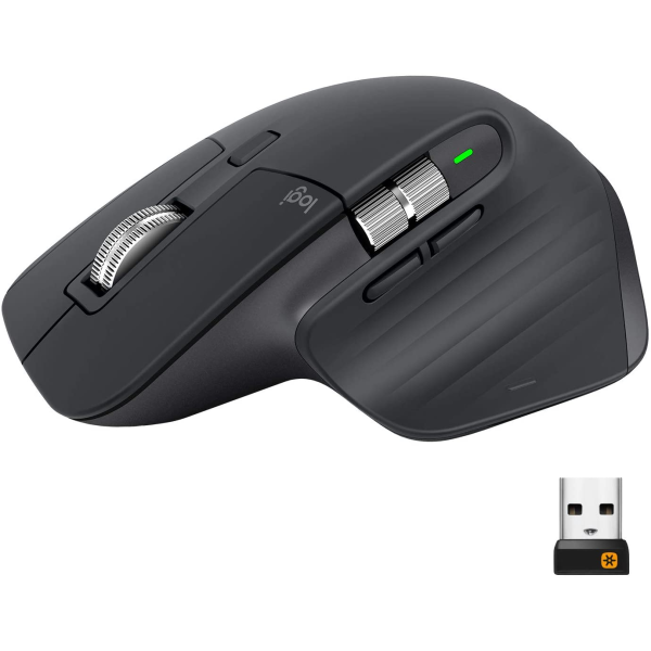 Logitech MX Master 3 Advanced Rechargeable Wireless Mouse, Bluetooth 7 Button