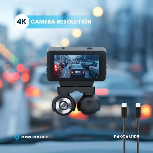 Powerology Dual Lens Dash Camera - CAM108