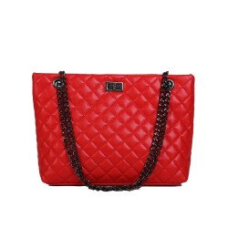 Women's Chain PU Crossbody Bag Solid Color