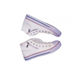 Allstar Classic Sneakers With Side Zip -White