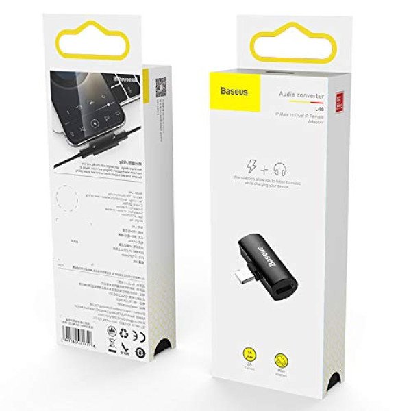 Baseus Adapter L46 IP Male to Dual IP Female Audio Converter